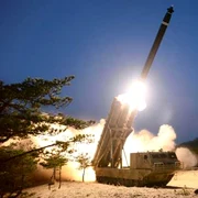 Coreea de Nord testează un lansator multiplu de rachete 29 martie 2020 FOTO EPA-EFE