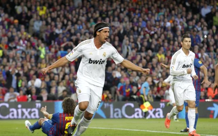 Barcelona - Real. Khedira se bucură pentru gol * Foto: Reuters