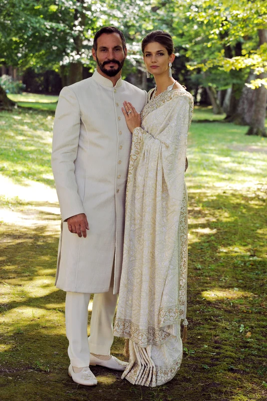 fiul cel mare a lui Aga Khan Karim, Prințul Rahim Aga Khan, și Kendra Spears la nuntă. FOTO: Getty Images