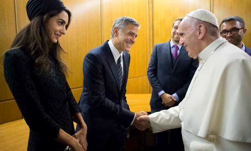 Pope Francis Meets George Clooney And Richard Gere   Vatican jpeg