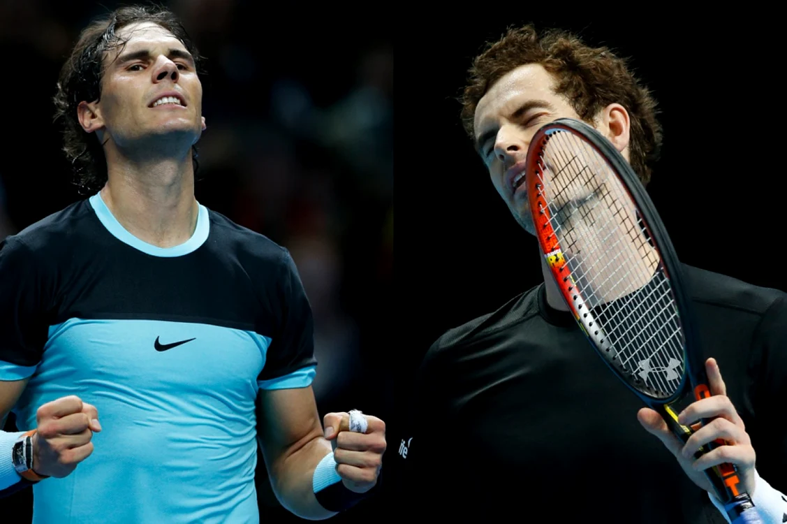 Rafael Nadal şi Andy Murray. FOTO AP