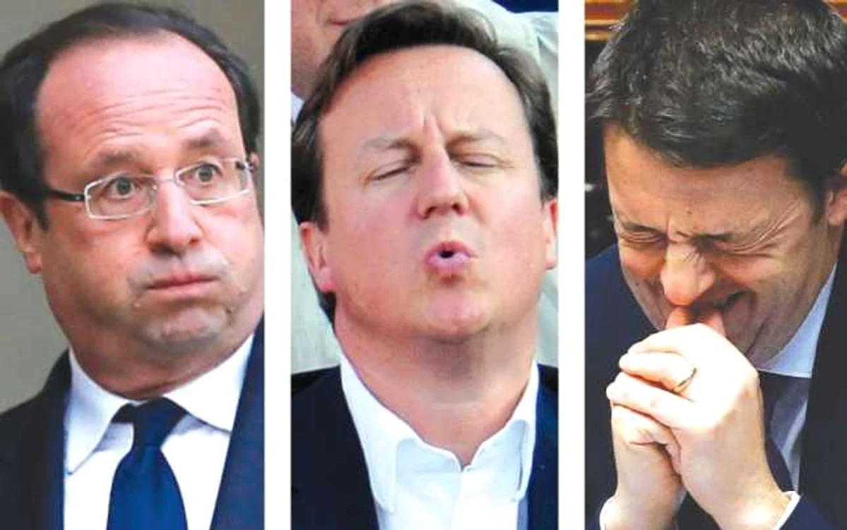 Francois Hollande, David Cameron şi Matteo Renzi, sub şocul transmis de electorat FOTO Reuters