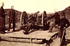 Bateria Carol de la Calafat, în timpul Războiului de Independență (© Fototeca Muzeului Militar Național „Regele Ferdinand I”) 