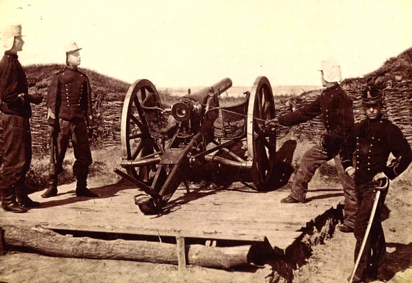 Bateria Carol de la Calafat, în timpul Războiului de Independență (© Fototeca Muzeului Militar Național „Regele Ferdinand I”) 