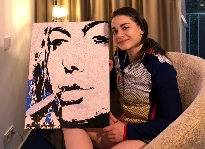 
    Maria Holbură și portretul pictat în cantonamentul de la București  