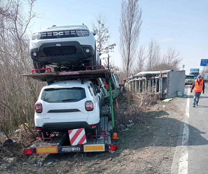 Accident în apropiere de Margina FOTO DRDP Timișoara