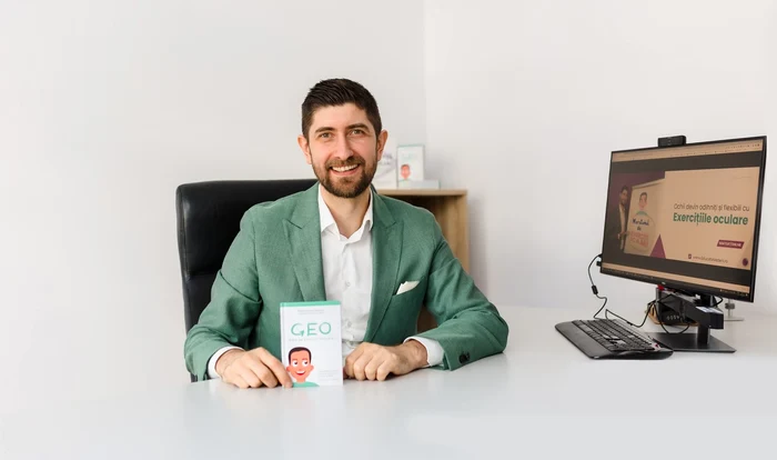 Flavius Țurcanu, promotor al exercițiilor oculare. FOTO Arhiva personală