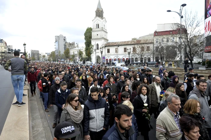 Un an de colectiv - marsul tacerii FOTO Mediafax