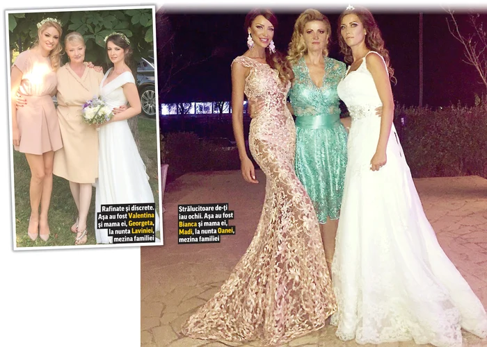 Valentina Pelinel şi Bianca Drăguşanu au jucat în weekend la nuntă, în familie. Mamele lor au fost soacre mici
