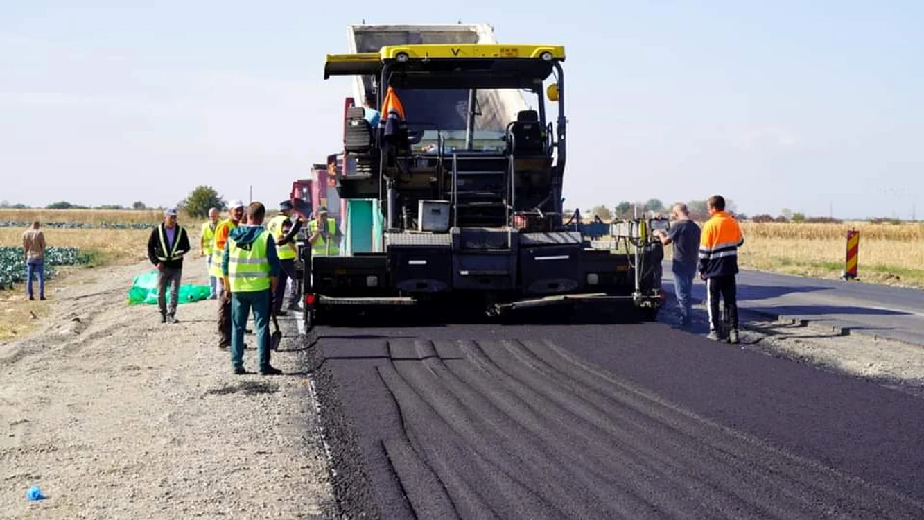 Reabilitare DN 7 Băldana - Titu. FOTO CJD