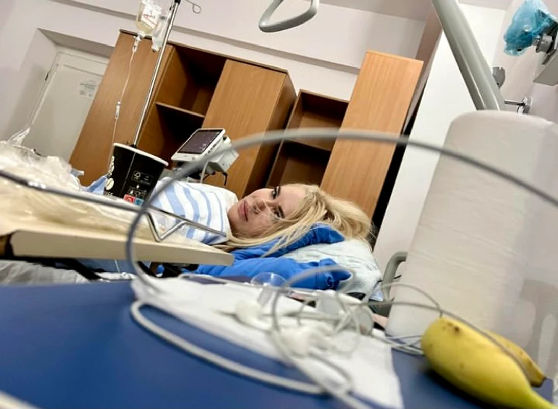 Viorica a ajuns pe patul de spital foto Instagram. 