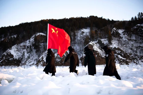 Iarnă geroasă în Mohe, polul nord al Chinei Foto Profimedia