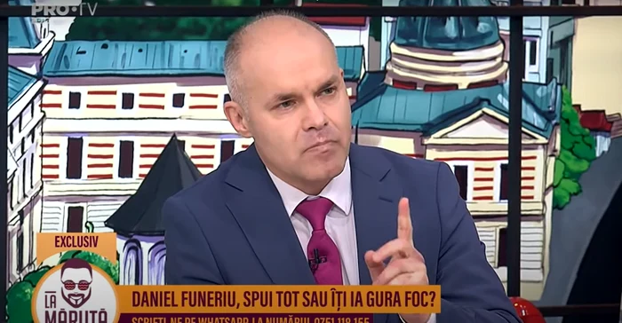 Daniel Funeriu la emisiunea lui Măruță. FOTO: captură video YouTube