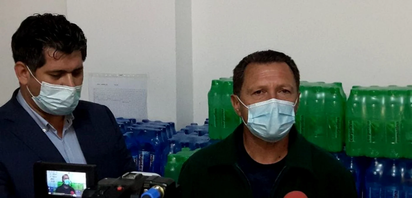 Dan Stana (foto dreapta) este managerul SJU Slatina de aproximativ o lună FOTO: Alina Mitran