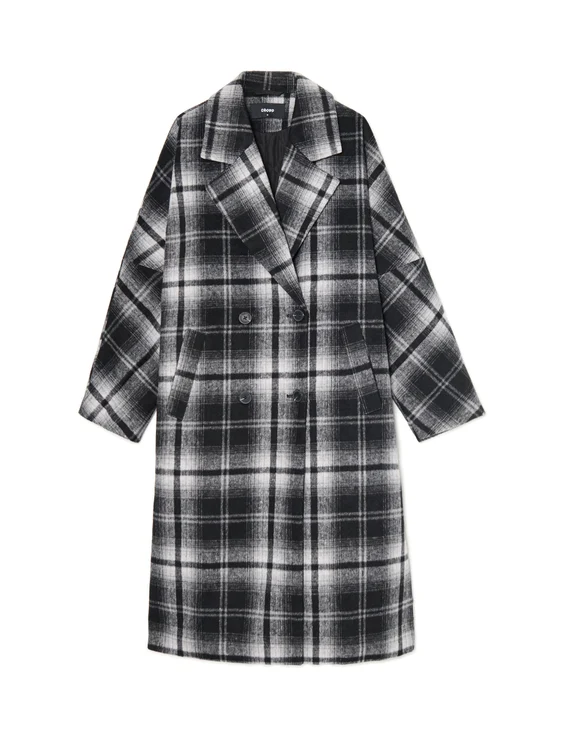 Palton oversized în carouri, CROPP, 259,99 lei