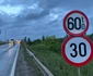 Șosea surpată în județul Galați FOTO: Direcția Drumuri și Poduri Buzău