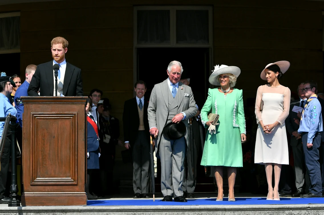 Prințul Harry, Regele Charles, Regina Camilla și Meghan Markle