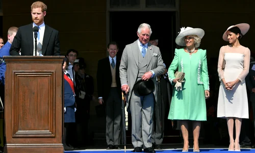 Harry, Charles, Camilla și Meghan în 2018, Getty jpg