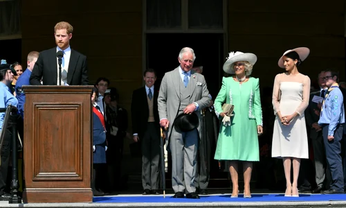 Harry, Charles, Camilla și Meghan în 2018, Getty jpg