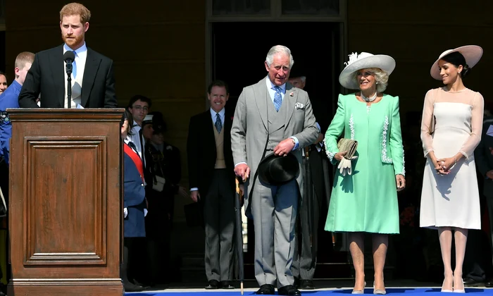 Harry, Charles, Camilla și Meghan în 2018, Getty jpg