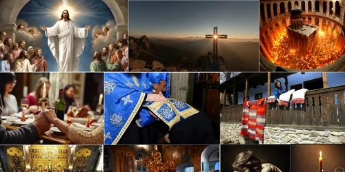 Postul Paștelui, perioadă de pregătire spirituală, reflecție, rugăciune și fapte bune Colaj DMS