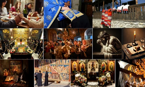 Postul Paștelui, perioadă de pregătire spirituală, reflecție, rugăciune și fapte bune Colaj DMS