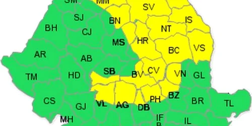 Codul Galben şi în nordul judeţului 