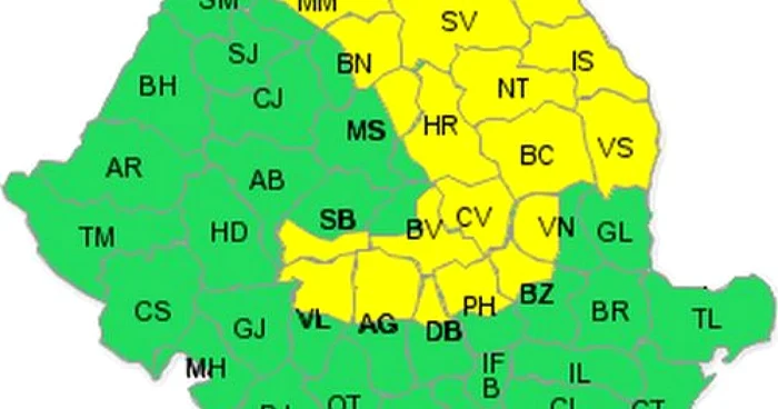 Codul Galben şi în nordul judeţului 