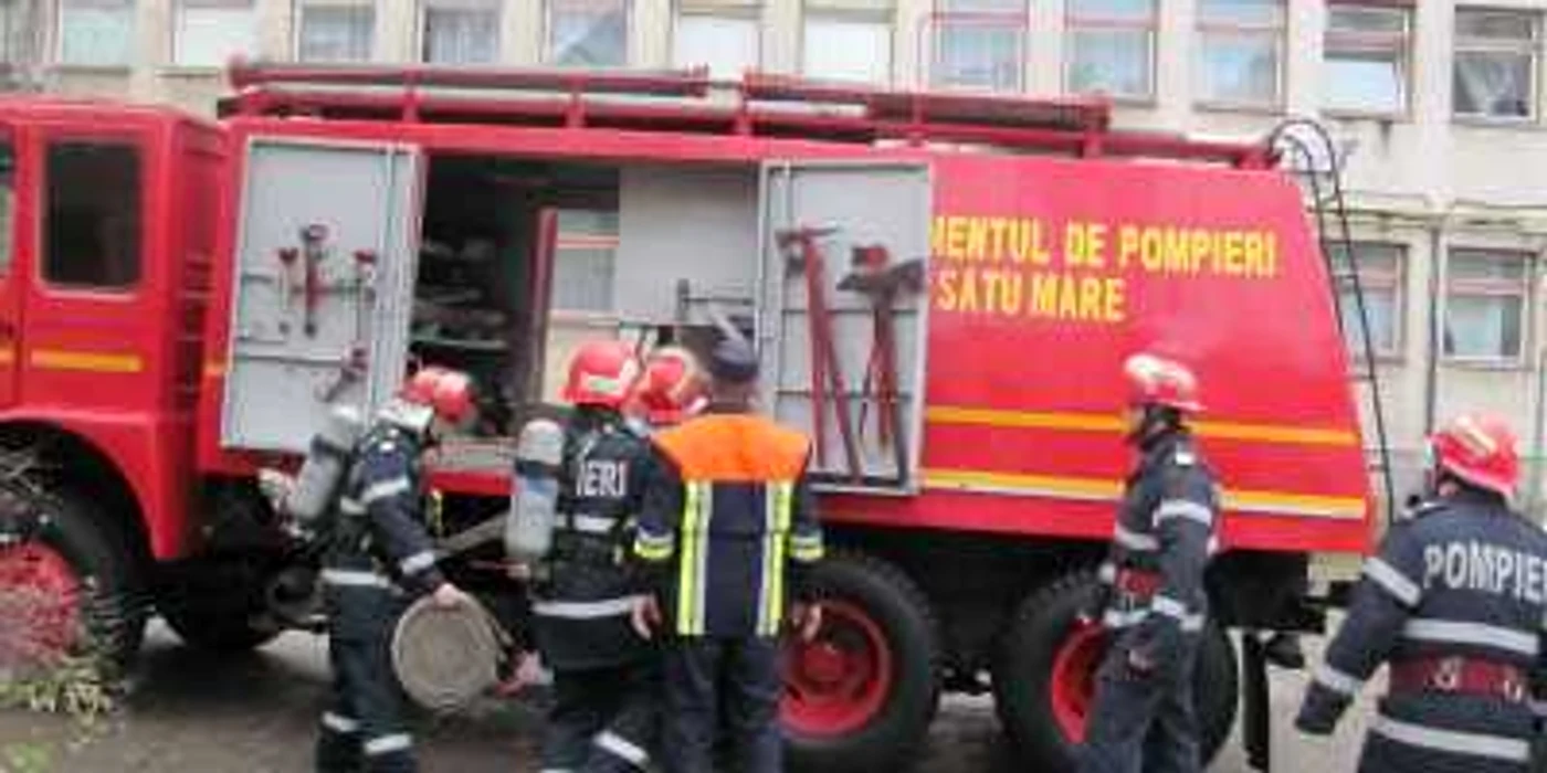 Pompierii au intervenit cu două autospeciale/foto: Arhiva