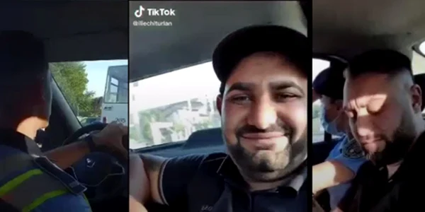 captura video politist sfidat
