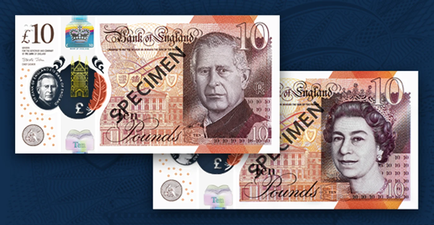 Bancnotele de 10 lire sterline. FOTO Bank of England