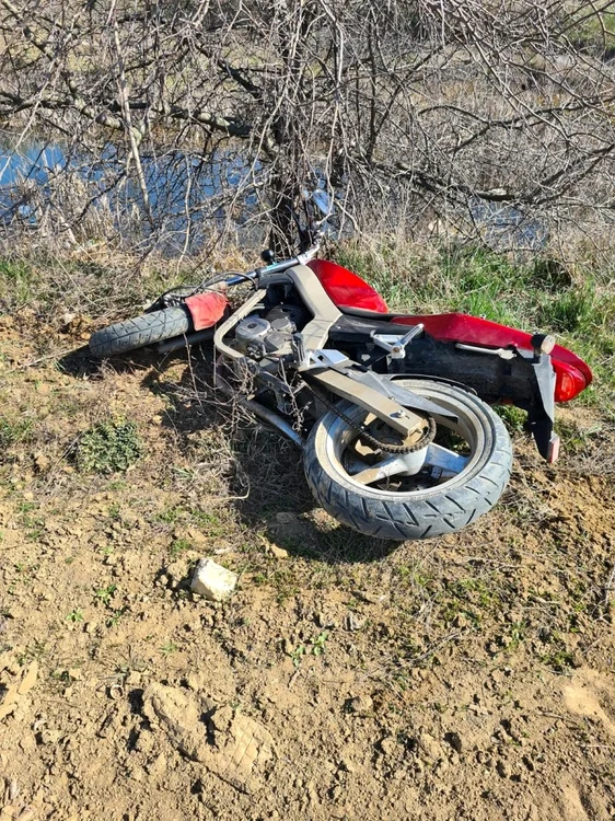 Motocicleta a fost abandonată de proprietar FOTO Poliţia Locala Timişoara