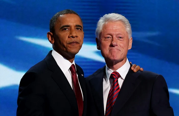 Barack Obama şi Bill Clinton FOTO AFP