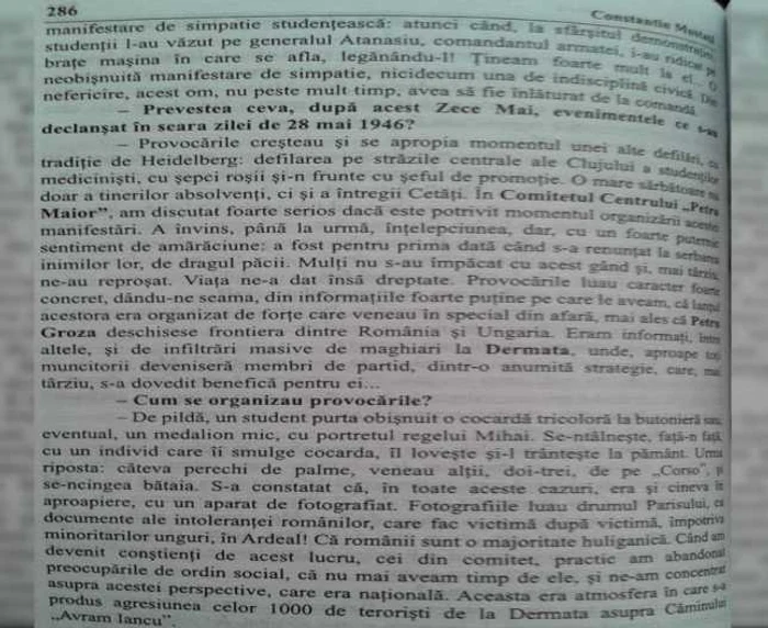 fragmente din interviul luat de jurnalistul Constatin Mustata fostului mitropolit al Clujului