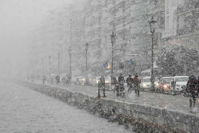 Ninsoare puternică la Salonic, Grecia FOTO Profimedia (arhiva)