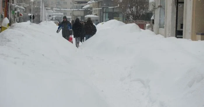 Mormane de zăpadă, în centrul Craiovei