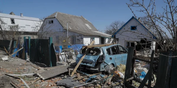 Satul Andriivka distrus de armata rusa FOTO EPA-EFE