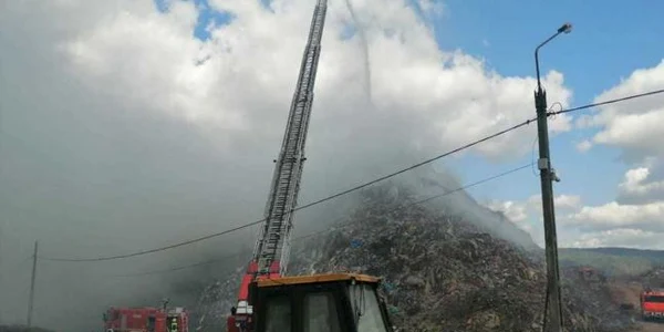 Incendiu la groapa de gunoi a municipiului Sighişoara