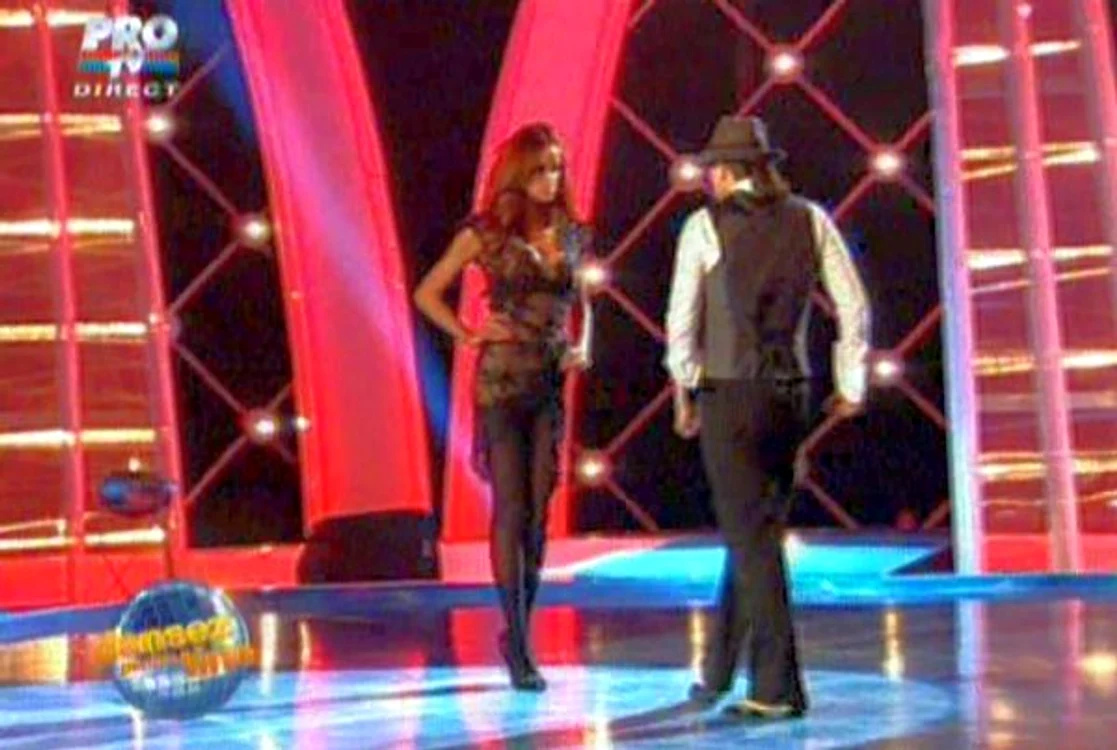 Bianca Drăguşanu, la proba de tango la «Dansez pentru tine». (captură video Pro TV)