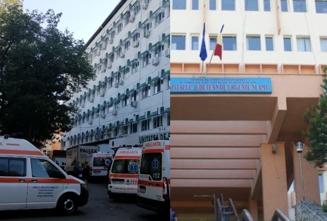 Spitalul din Focşani, unde lucrează doctoriţa şi Spitalul din Piatra Neamţ, unde medicul trebuie să se prezinte la post
