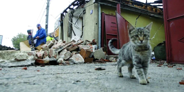 Casă explodată în Timişoara