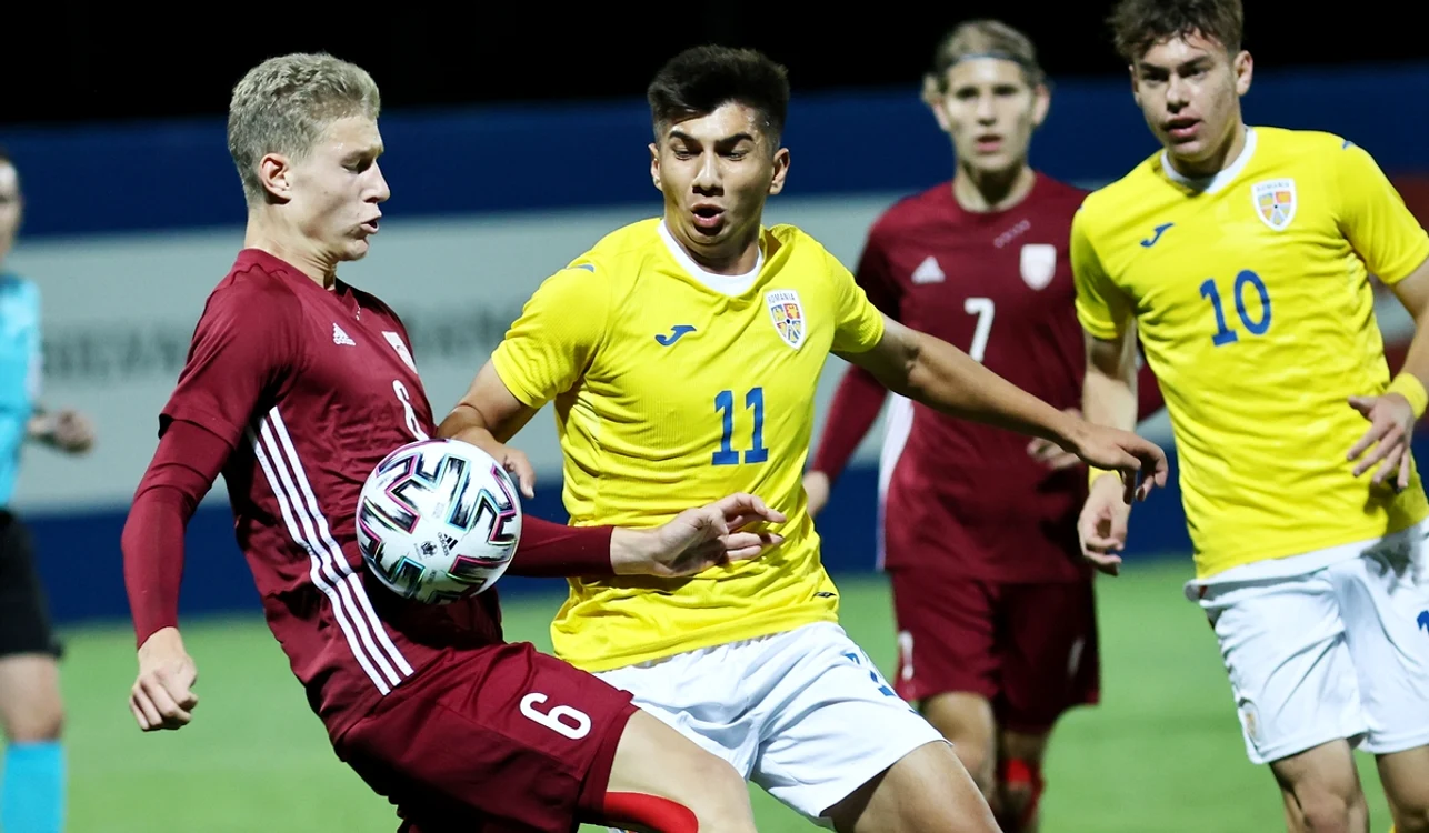România U19 a încheiat la egalitate partida cu Letonia (FOTO: Sportpictures)
