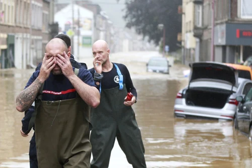 Distrugeri masive în urma ploilor torenţiale în Belgia. FOTO EPA-EFE