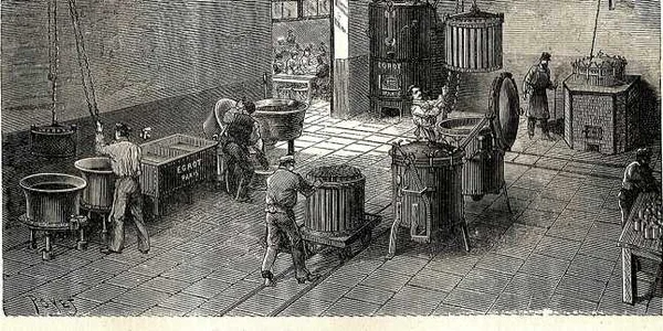 Fabrică de conserve din secolul al XIX-lea. Sursa foto