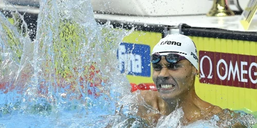 David Popovici locul 1 la Campionatele Mondiale de Natatie de la Budapesta în proba de 200 m liber 20 iunie 2022 campion mondial inot FOTO EPA-EFE