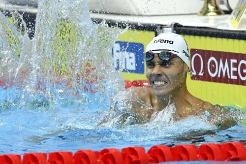 David Popovici locul 1 la Campionatele Mondiale de Natatie de la Budapesta în proba de 200 m liber 20 iunie 2022 campion mondial inot FOTO EPA-EFE