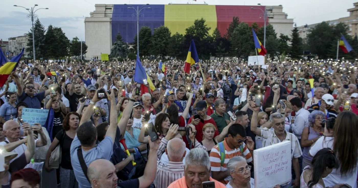 Protestul diasporei din Piața Victoriei. FOTO Inquam Photos / Octav Ganea (Arhivă)