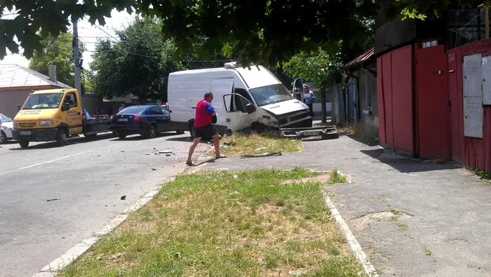 Imagine de la locul accidentului din Galaţi. Foto