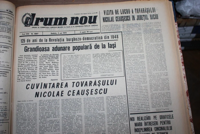 Drum Nou din 5 mai 1973 vorbea despre o vizită a lui Nicolae Ceaușescu FOTO Casa Mureșenilor