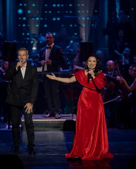 Andra și Dan Bittman, concert de Crăciun. Foto: Facebook Andra